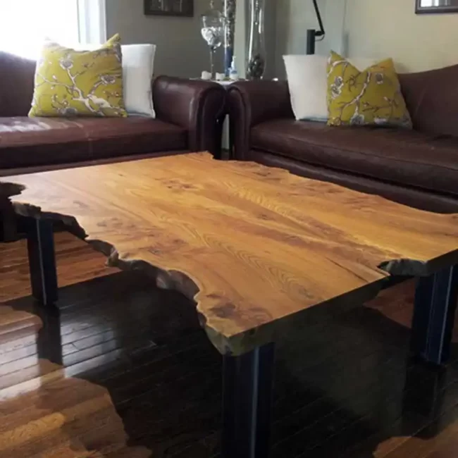 organic edge elm coffee table