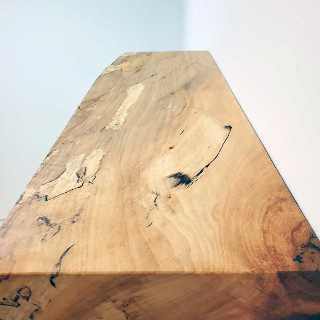 Spalted Maple Straight Edge Floating Shelf 2
